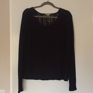 LUCKY BRAND Long Sleeved Black Top